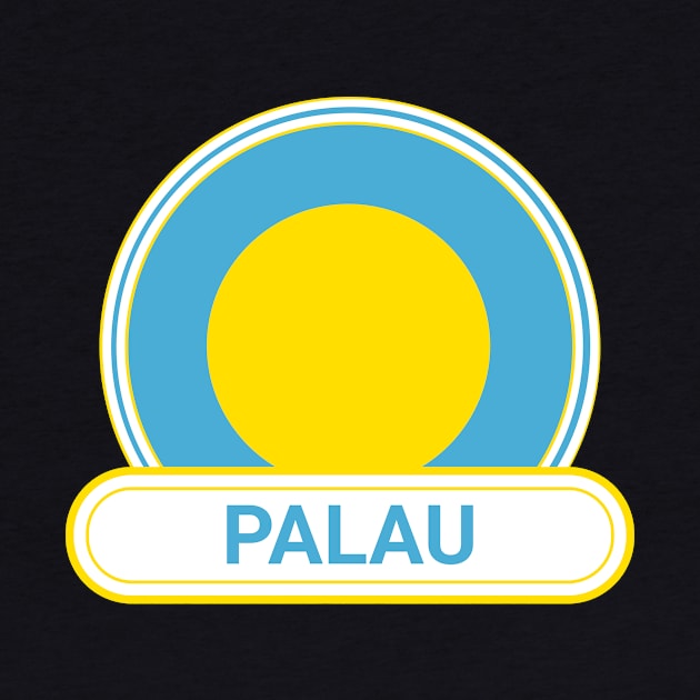 Palau Country Badge - Palau Flag by Yesteeyear